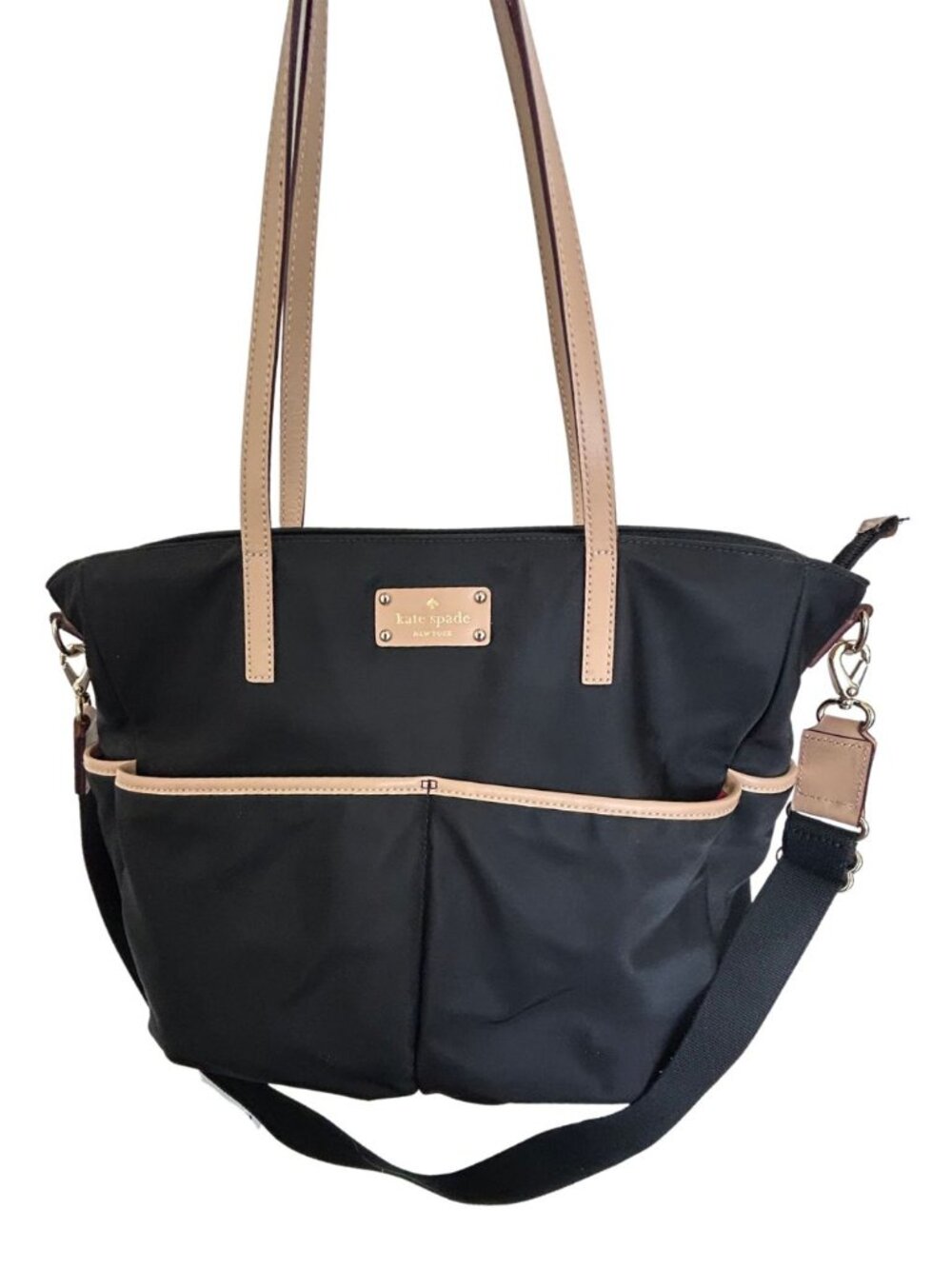 Kate Spade Fabric Large Travel Tote with Detachable Crossbody Strap
